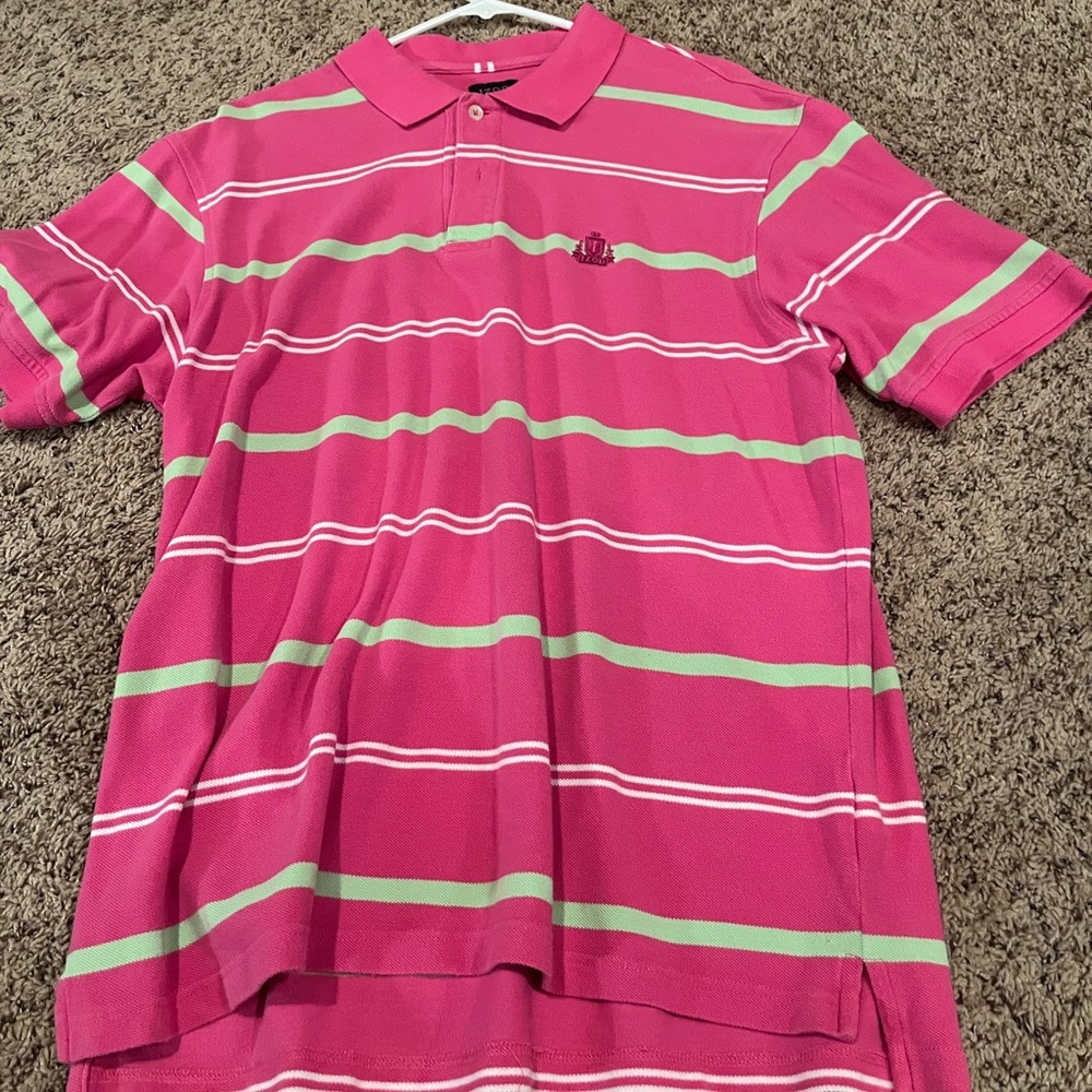 IZOD polo pink and green